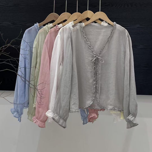 Femme Rynket let Bluse Stilla