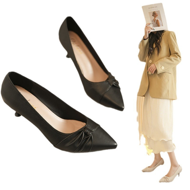 Dame elegante pumps med stilfuld knude-design Stilla