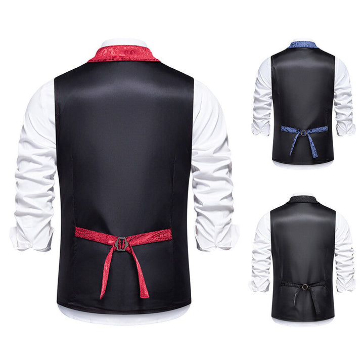 Herrer elegante brokade formel vest Stilla