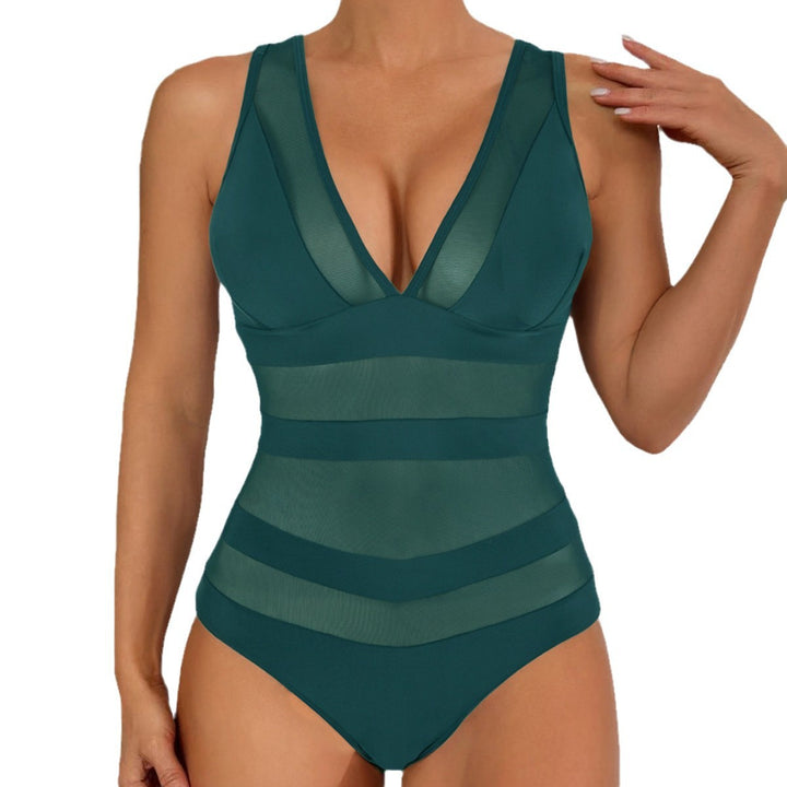 Damer Én-delt badedragt med justerbare stropper og dyb V-hals Stilla
