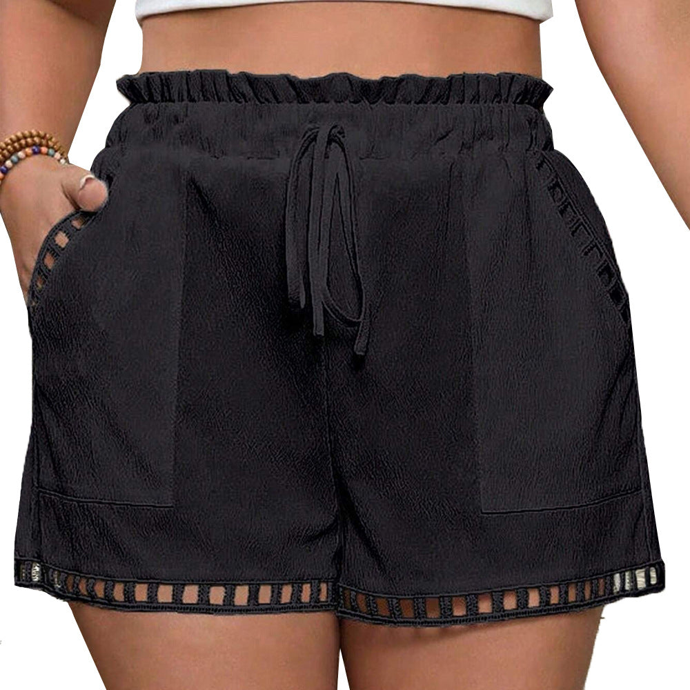 Dame behagelige shorts med elastisk talje og sidelommer Stilla