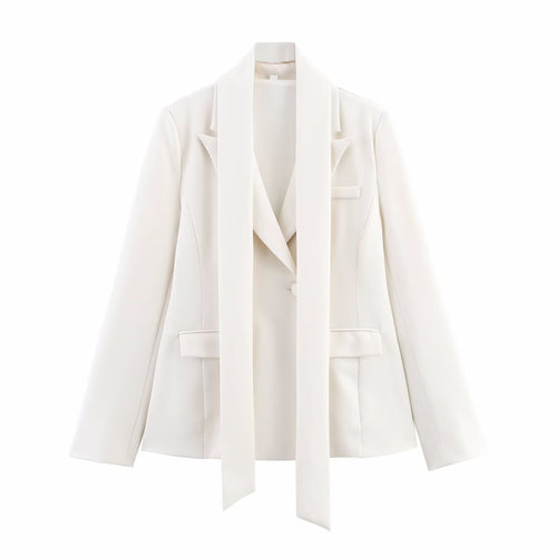 Dame elegant blazer med aftageligt halstørklæde Stilla