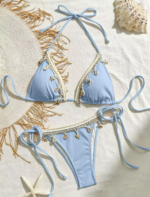 Dame Triangel-Bikini med raffinerede detaljer Skovae