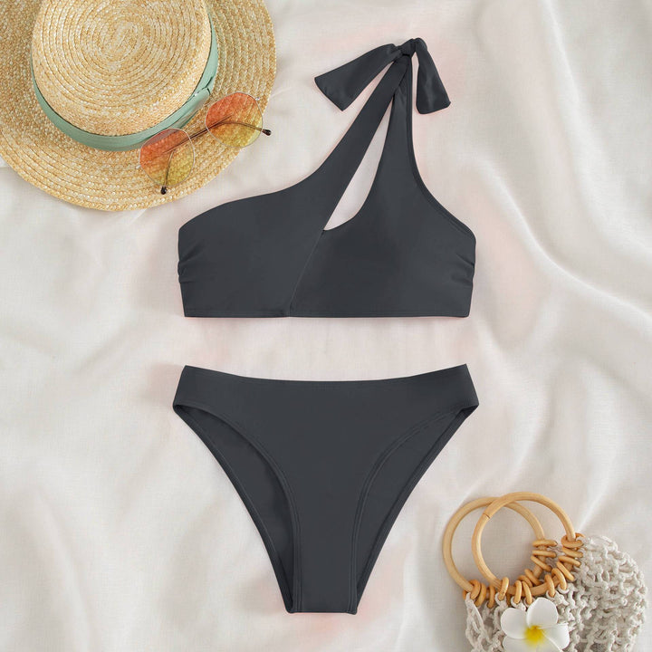 Dame Bikini-sæt med asymmetrisk top og komfortabel snøring Stilla