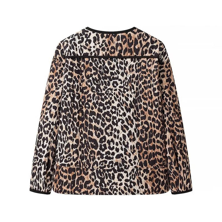 Kvinders modejakke i trendy leopardmønster Stilla