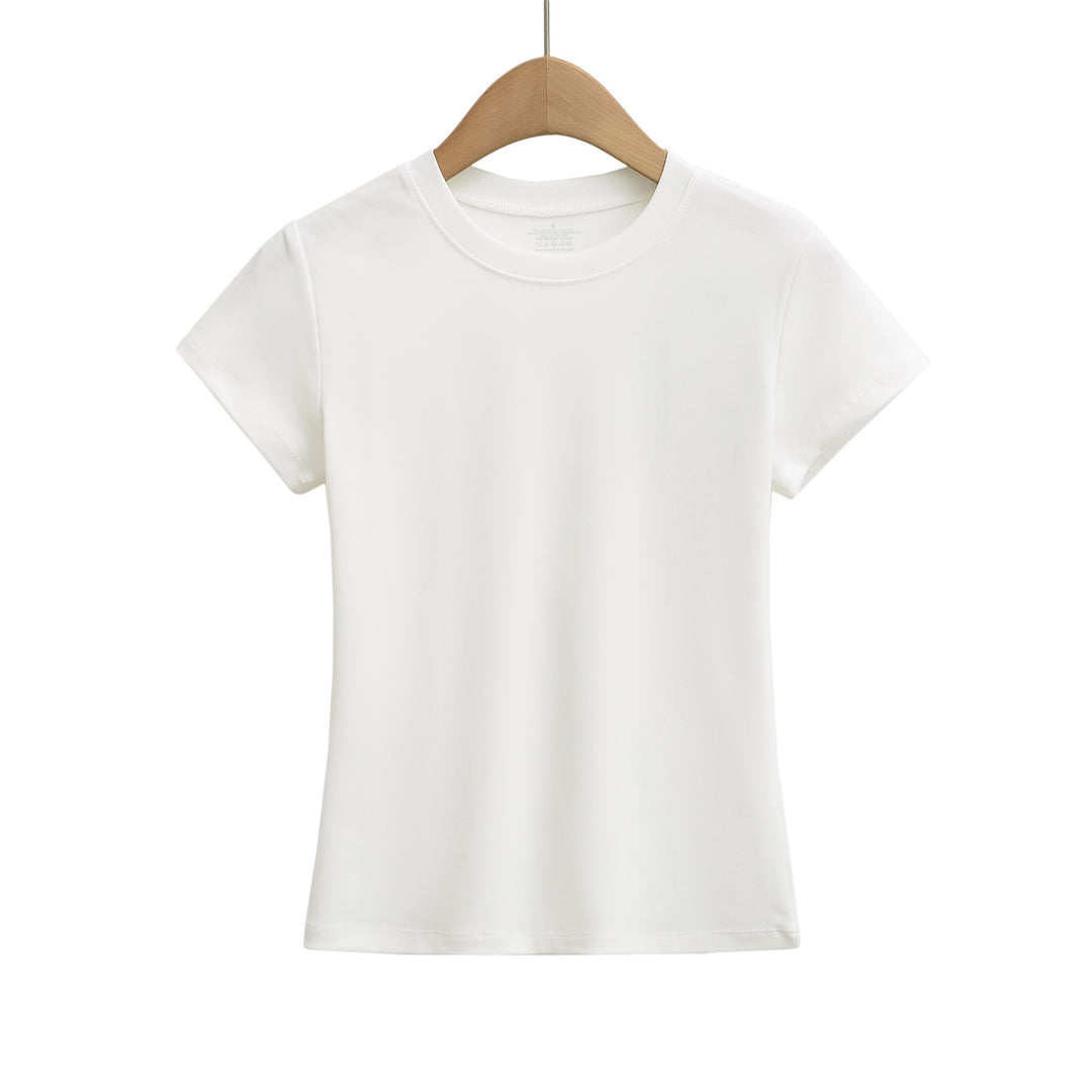 Dame klassisk Rundhals T-shirt lavet af blødt bomuldsstof Stilla