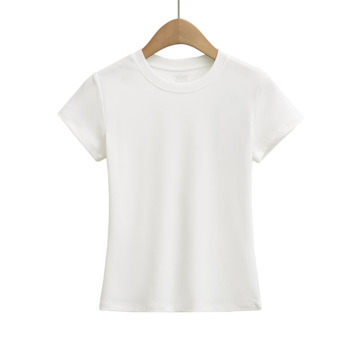 Dame klassisk Rundhals T-shirt lavet af blødt bomuldsstof Stilla