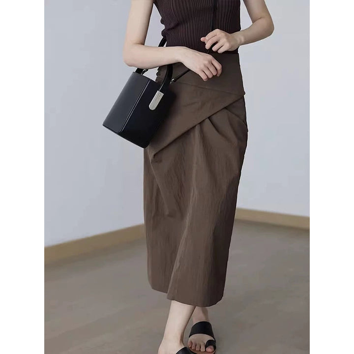 Dame elegant wrapped skirt med asymmetrisk snit og moderigtigt design Stilla