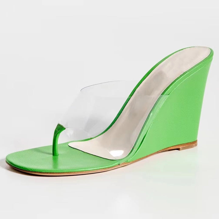 Femme Transparente Wedge Slide Sandaler Stilla