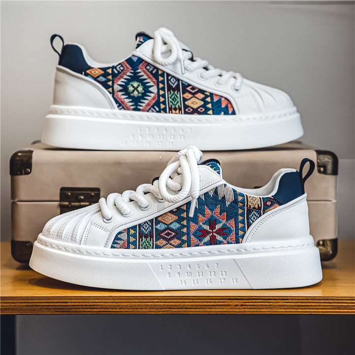 Femme etnisk inspirerede teksturerede sneakers Stilla