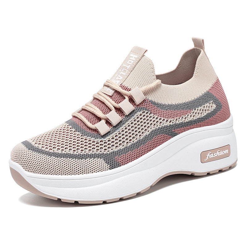 Dame Sporty Sneakers med åndbart strikdesign og komfortabel dæmpning Stilla
