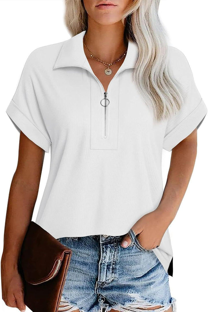 Dame Modern Zip-Up Fritidstop Stilla