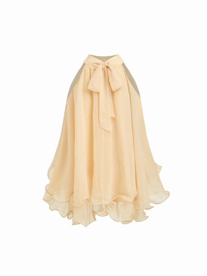 Damer Svingende Chiffon Nederdel med Sløjfelukning Skovae