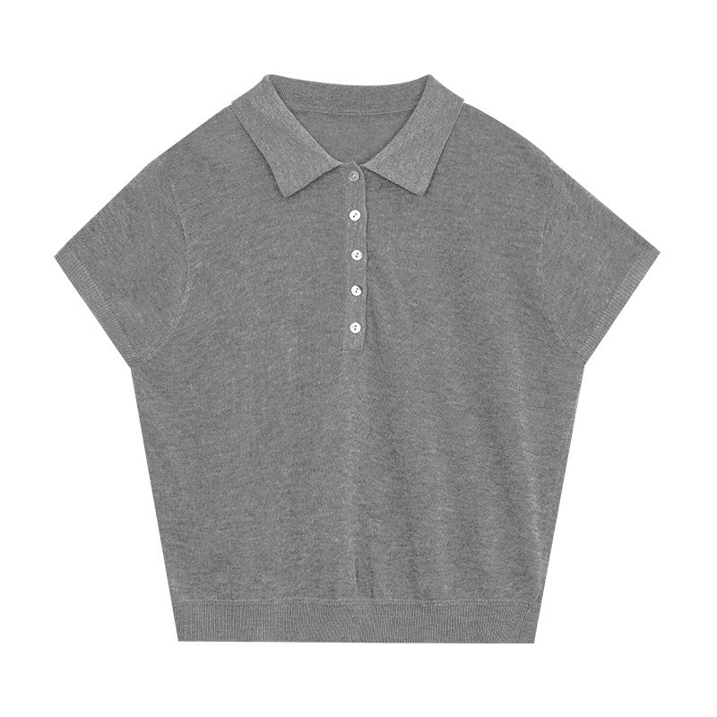 Dame poloshirt med moderne snit og knapbar front Stilla