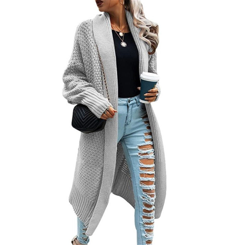 Kvindernes Chunky Strik Cardigan med Casual Fit og Elegant Stitch Struktur Stilla