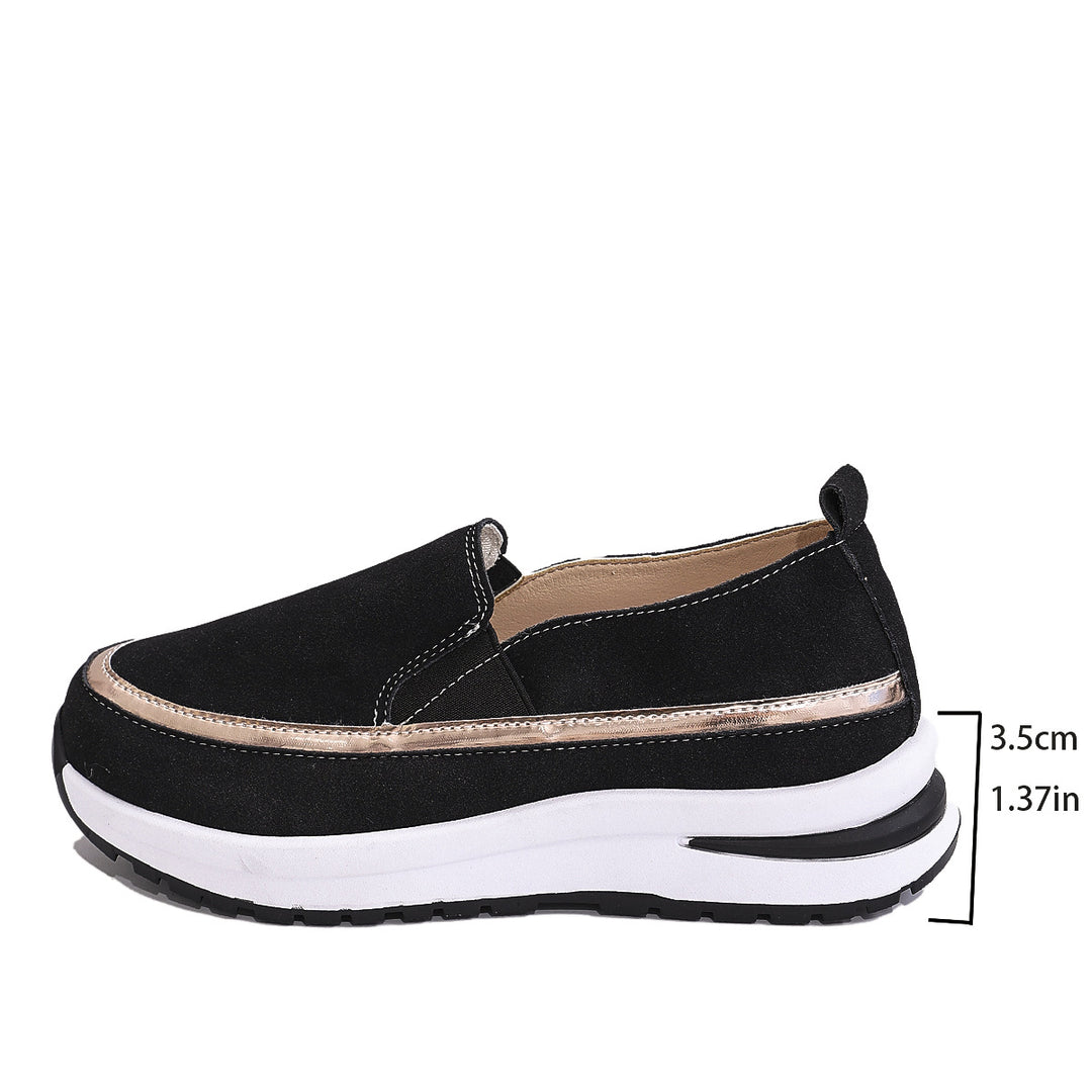 Dame Slip-On Sneakers med polstret sål og elegant metalkant Stilla