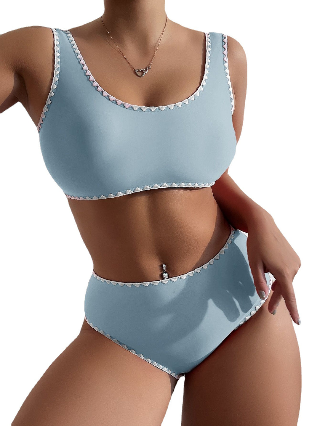 Dame Bikini-sæt med fashionable zigzag-detaljer og komfortabel pasform Stilla