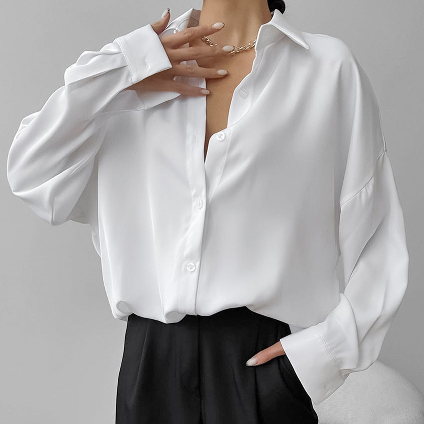 Dame Oversized Bluse med flot snit og elegante detaljer Stilla