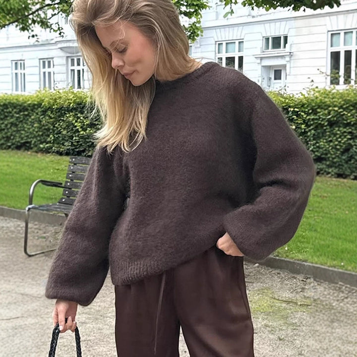 Dame stilfuld Relaxed-Fit pullover med voluminøse ærmer Stilla