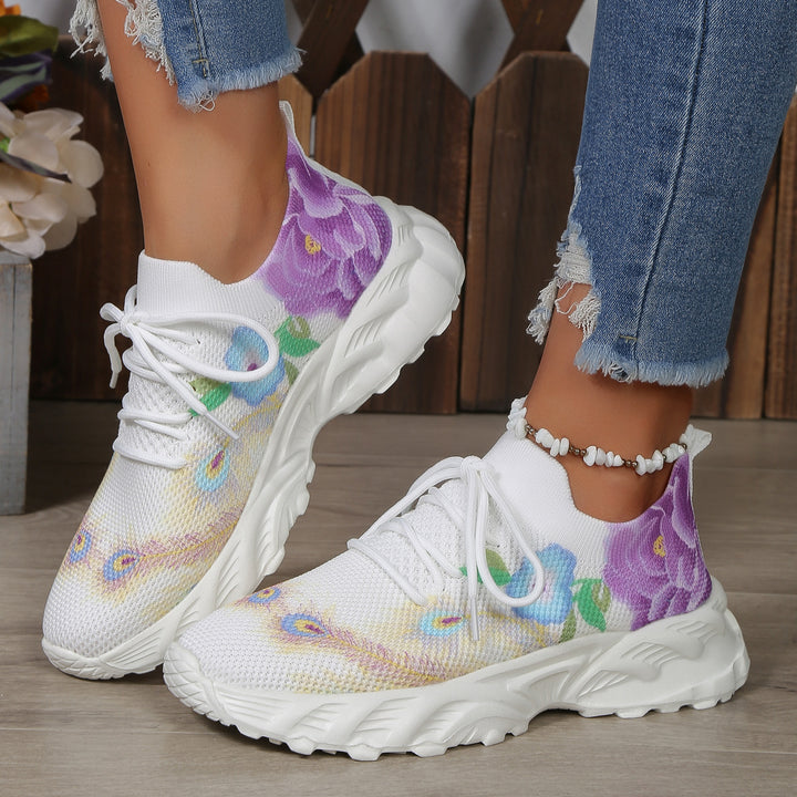 Dame Åndbare Sneakers med blomsterdesign og skridsikker sål Stilla