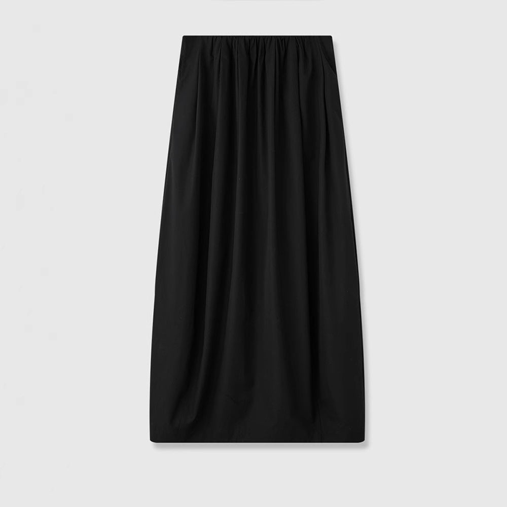 Dame Maxi-nederdel med elastisk talje og elegant fald Stilla