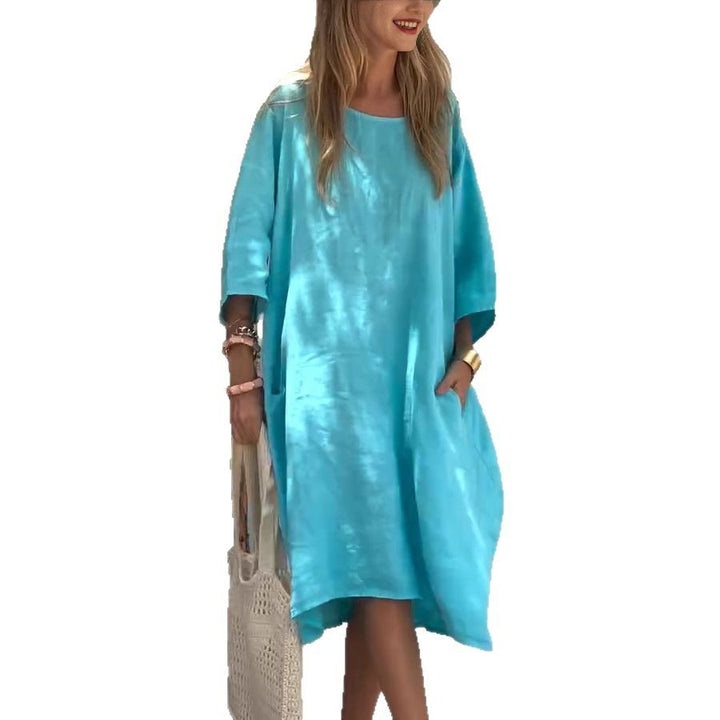 Dame luftigt Kaftan-kjole med praktiske lommer Stilla
