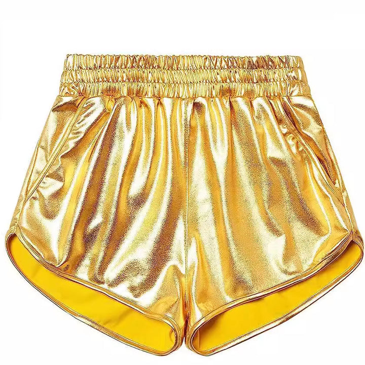 Dame Højglans Sportshorts med elastisk talje og sidelommer Stilla