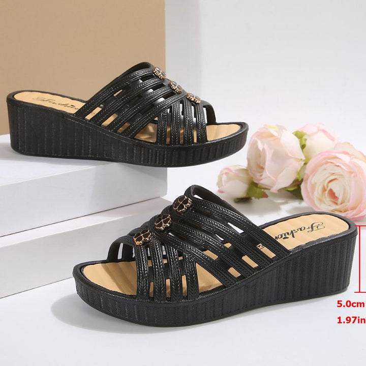 Dame Wedge-sandaler med lagdelt komfortsåle og moderne remdesign Stilla