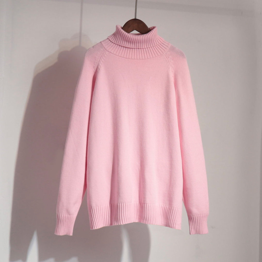 Kvinders strikket sweater med høj krave og afslappet pasform Stilla