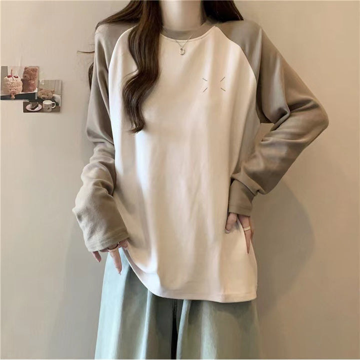 Femme Raglan-ærmer Pullover Sweatshirt med blødt touch-materiale Stilla