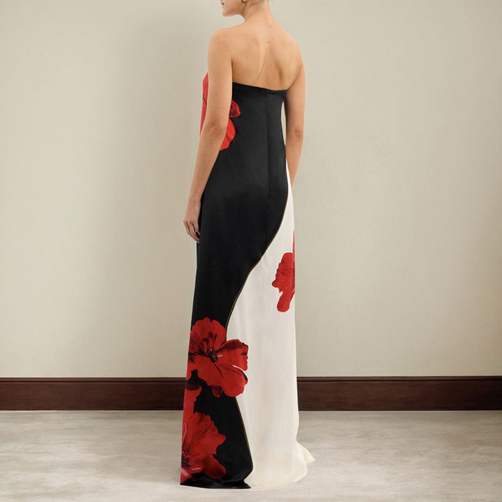 Femme Off-the-Shoulder Floral Maxi Kjole Stilla