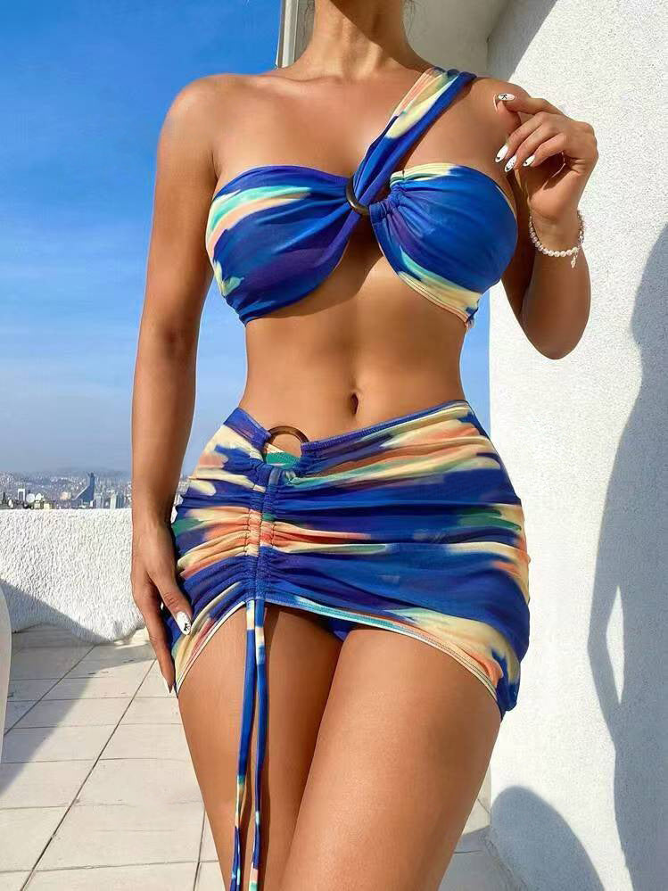 Dame bikini-sæt med en stroppeløs top og raffineret indpakningskort Stilla