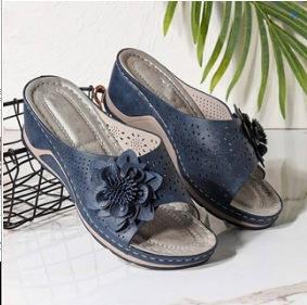 Dame Komfortable Blomsterdekorerede Clogs med ergonomisk Sål Stilla