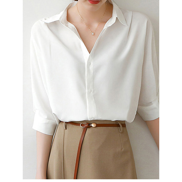 Dame Oversized Bluse med elegante ærmer og kvalitetsstof Stilla