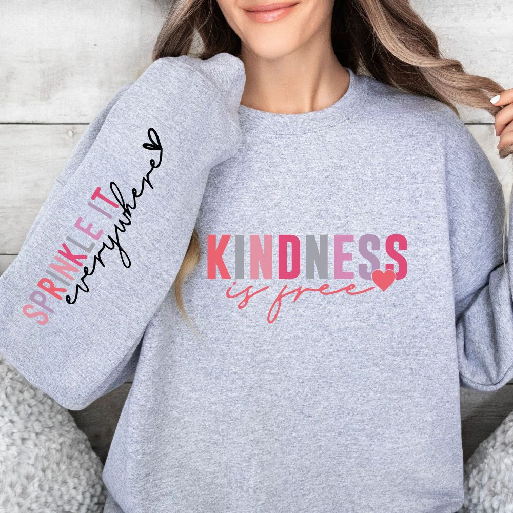 Kvinders sweatshirt med inspirerende tekst og komfortabel pasform Skovae