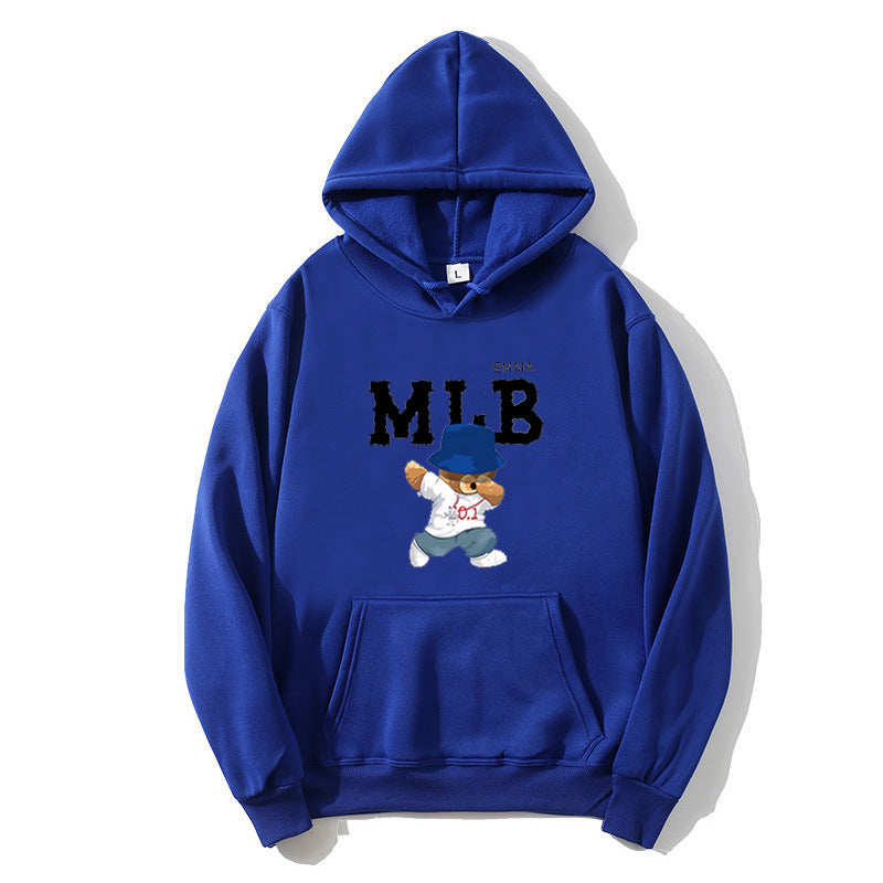 Dame hoodie med kreativt dyre- og skriftdesign Skovae
