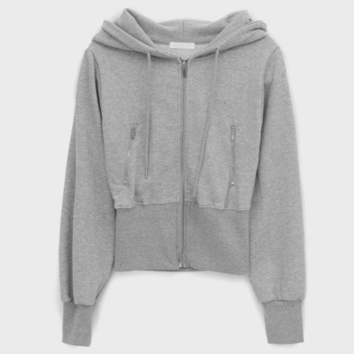 Dame sporty zip hoodie med en tætsiddende pasform Stilla