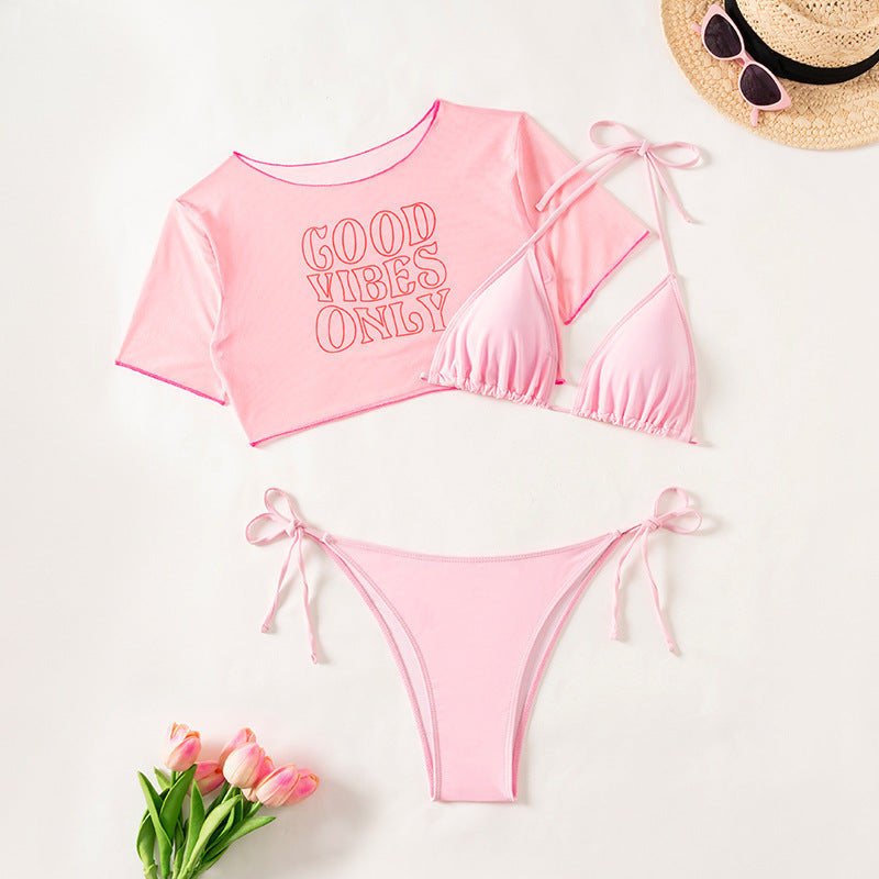Dame Bikiniset med afslappet Crop-Top Skovae