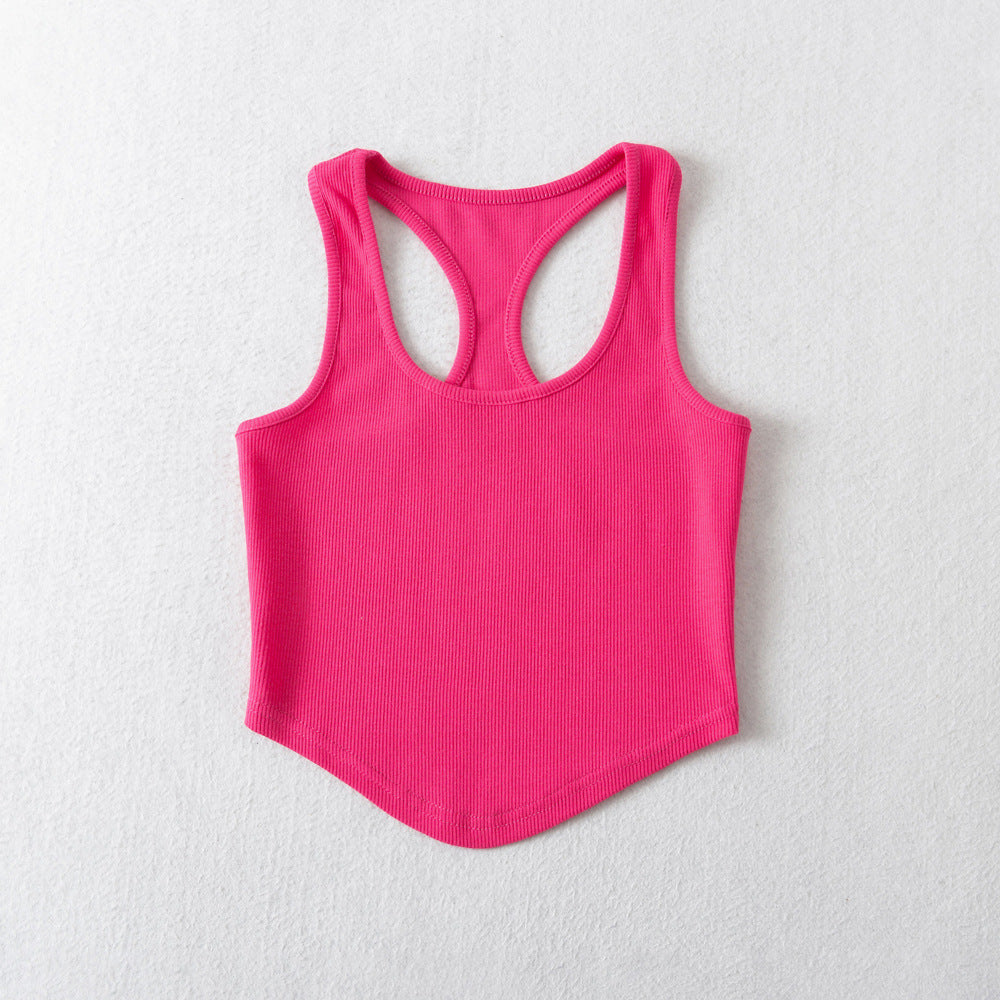 Dame sporty tanktop med racerback og kvalitets ribstruktur Stilla