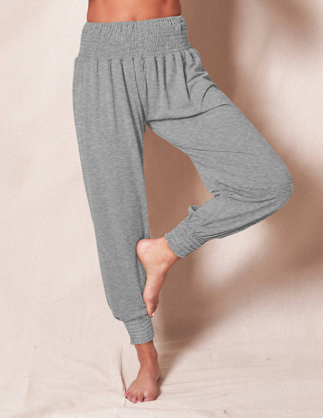 Dame Bløde og Behagelige Relax-bukser med Elastisk Talje og Farverigt Design Skovae