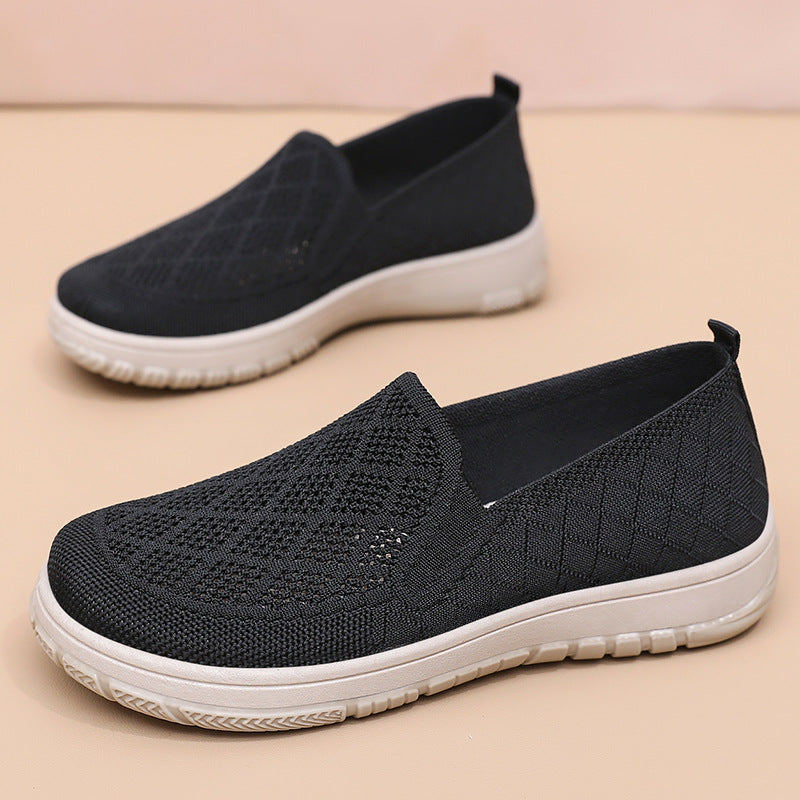 Femme Slip-On Strik Gå-Sneakers Stilla
