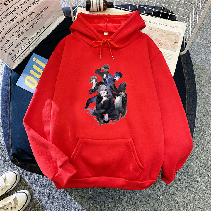 Kvinders hættetrøje med unikt anime design Skovae