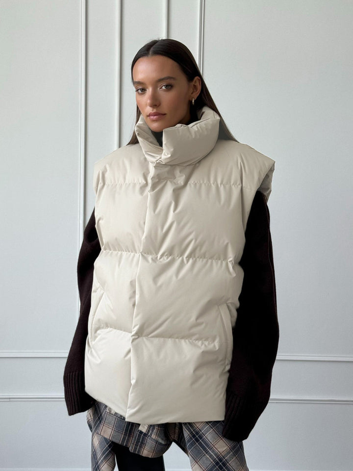 Femme Højkrav Puffer Vest Stilla