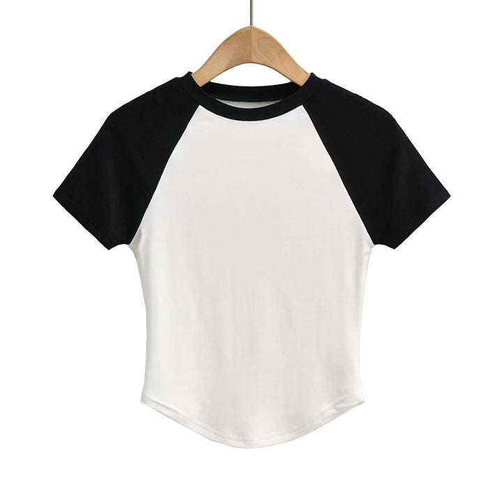 Dame Raglan-T-shirt med farveafstemte ærmer og kvalitetskomfortstof Stilla