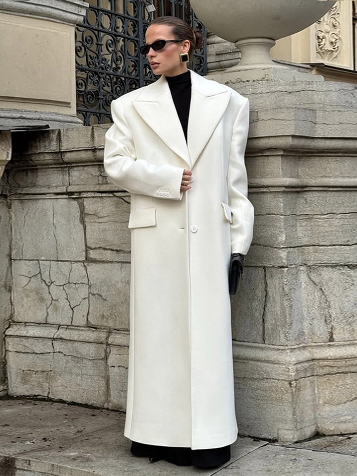 Dame oversized Uldfrakke Stilla