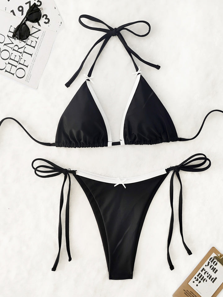 Dame Triangel-Bikini med legende bindebånd Skovae