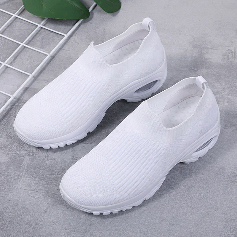 Damer Bekvemme Slip-On Løbesko med åndbart strikoverflade og elastisk sål Stilla
