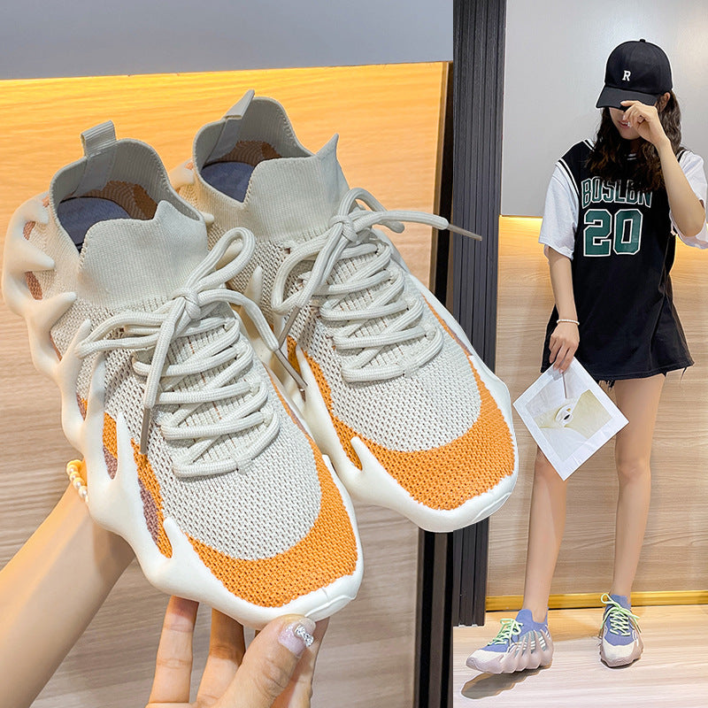 Dame High-Top Sport Sneakers med unikt såldesign Stilla
