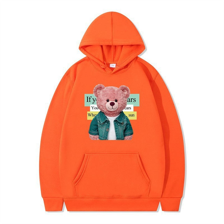 Women Hoodie med sødt bjørnemotiv Skovae
