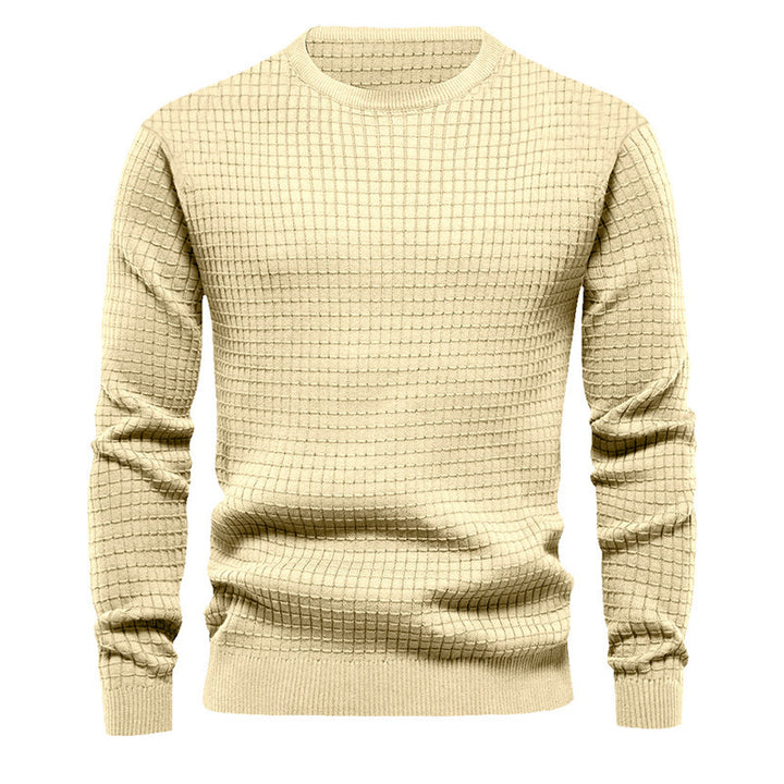 Herrer elegant strikpullover med struktureret design Stilla